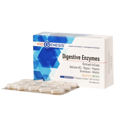 VIOGENESIS DIGESTIVE ENZYMES (ΠΕΠΤΙΚΑ ΕΝΖΥΜΑ) 60 caps